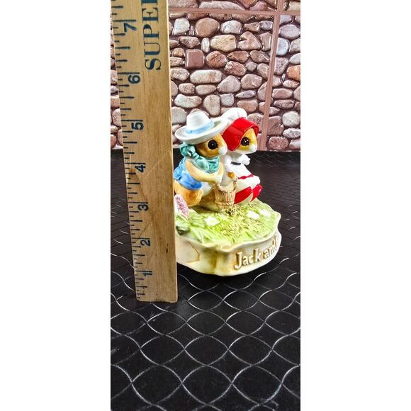 Priscilla Hillman Jack & Jill Musical Gift World Gorham Mouse Japan Figures 1983 - Picture 8 of 9